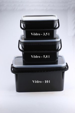 Plastové vědro - Hranaté Černé 10 l - Počet ks: 1 ks