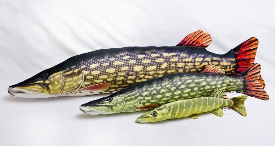 Plyšová ryba Gaby - ŠTIKA OBECNÁ TROFEJNÍ - 110 cm