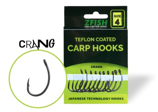 Teflonové Háčky Zfish Crang - s protihrotem (Extra Carp, ZF-5629) | Krmiva Hulín