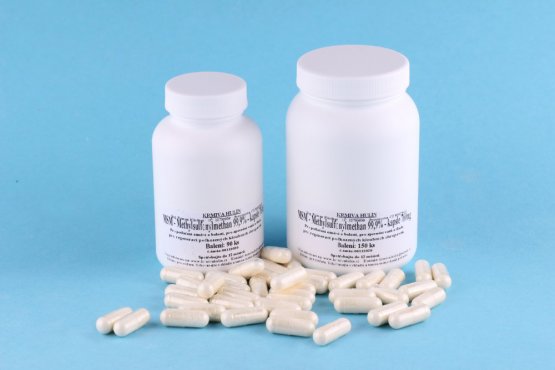 MSM - Methylsulfonylmethan 99,9 % - Kapsle 800 mg - pro psy - Počet kusů: 150 ks