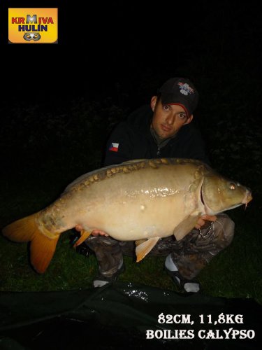 82cm, 11,8kg, boilies Calypso, svazová voda