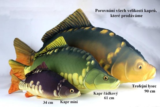 Plyšová ryba Gaby - KAPR LYSEC TROFEJNÍ - 90 cm