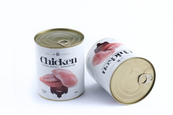 REX KUŘECÍ MASO - Chicken Monoprotein 800 g - Konzerva pro psy (Vyrobeno v ČR, RKU8-1) | Krmiva Hulín