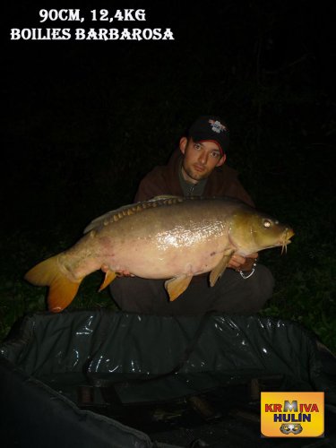 90cm, 12,4kg, boilies Barbarosa, svazová voda