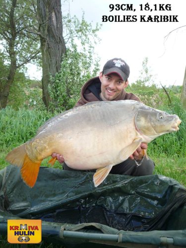 93cm, 18,1kg, boilies karibik v dipu, svazová voda