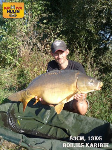 83cm, 13kg, boilies Karibik, svazová voda