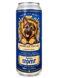 Nealko Regent - ŠTĚŇÁTKO - NĚMECKÝ OVČÁK - LEMON - 0,5 l (BOHEMIA REGENT, NRŠNOL) | Krmiva Hulín