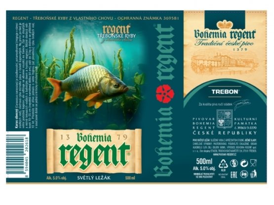 Pivo Regent - Sběratelská edice VODNÍ ŘÍŠE - KARAS OBECNÝ 0,5 l