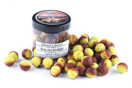 Boilies HYBRID - PIKANTNÍ KRILL a ANANAS - Ø 20 mm (Krmiva Hulín, BHPKA20-1) | Krmiva Hulín