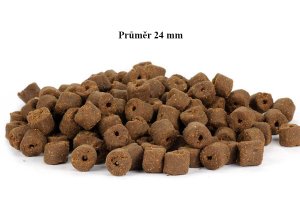 KRMIVO PRE PSOV - Lisované za studena - S LOSOSOM - 24 mm (Krmiva Hulín, LZSL24-1) | Krmiva Hulín