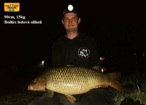 90cm, 15kg, Boilies ledová oliheň