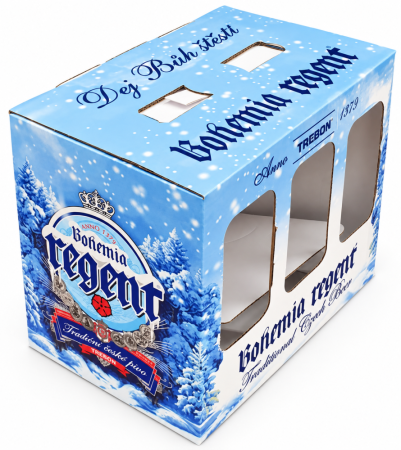 Krabice na pivo - Dekor zima