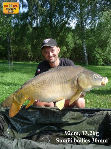 92cm, 13,2kg, sumčí boilies, svazová voda
