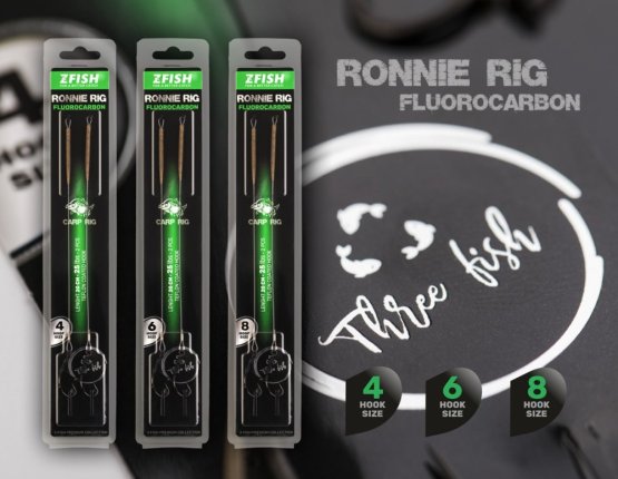 ZFISH Návazec Fluorocarbon Ronnie Rig - Vyberte velikost: Velikost 4