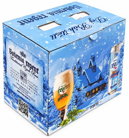 Krabice na pivo - Dekor zima