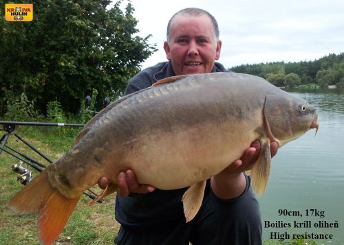 90cm, 17kg, boilies krill/oliheň high resistance, svazová voda