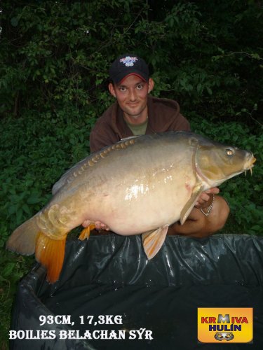 93cm, 17,3kg, boilies Belachan/Sýr, svazová voda