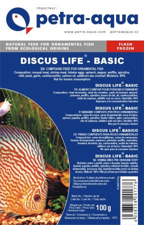 DISCUS LIFE - basic frozen blister - mražené krmivo pro okrasné ryby (DLBB-1) | Krmiva Hulín