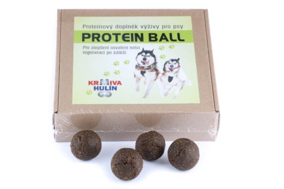 Proteinový doplněk výživy - PROTEIN BALL 24 mm - pro osvalení, vysoký výkon a regeneraci psů - 500 g (Krmiva Hulín, PB500) | Krmiva Hulín
