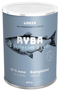 RYBÍ S KUŘECÍM + Rýže 400 g - Konzerva pro psy Louie (Louie, KKR400-1) | Krmiva Hulín RYBÍ S KUŘECÍM + Rýže 400 g - Konzerva pro psy Louie (Louie, KKR400-1) | Krmiva Hulín