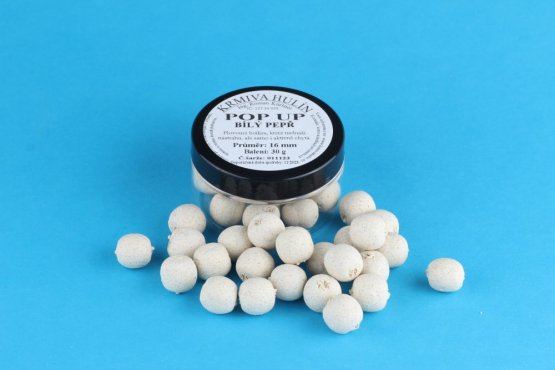 Plovoucí boilies - BÍLÝ PEPŘ - Ø 16 mm - Vyberte balení: 30 g