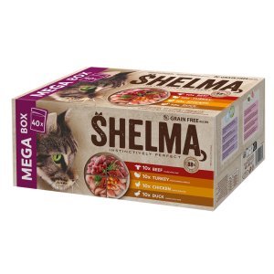 Shelma Cat Mega box, kapsička 85 g - 40 ks (SCMB40) | Krmiva Hulín