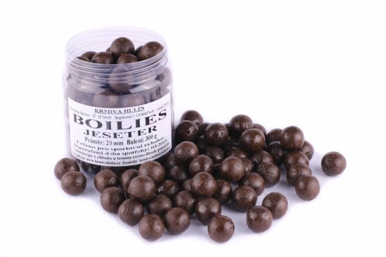 Boilies - JESETER - Black Halibut se sýrem - Ø 20 mm (Krmiva Hulín, BOJE20-1) | Krmiva Hulín