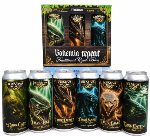 Pivo Regent - DÁRKOVÁ SADA 2 - Tmavý ležák - Edice Mystery - 6x 0,5 l (BOHEMIA REGENT, PMS2) | Krmiva Hulín
