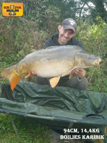 94cm, 14,4kg, boilies Karibik, svazová voda