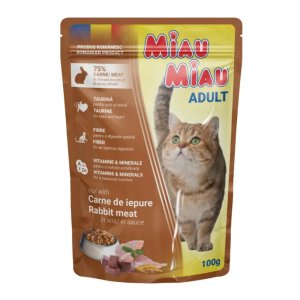 Miau Miau Cat králičí, kapsa 100 g - 1 ks (KKR1) | Krmiva Hulín