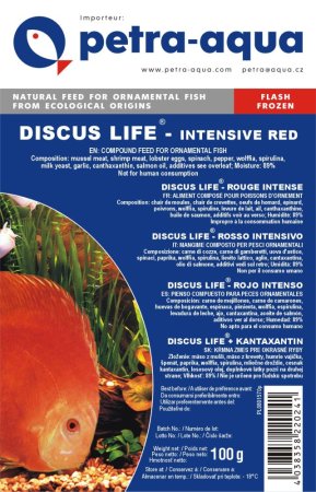 DISCUS LIFE - intensive red frozen-blister - mražené krmivo na podporu červeného vybarvení (DLIRFB-1) | Krmiva Hulín