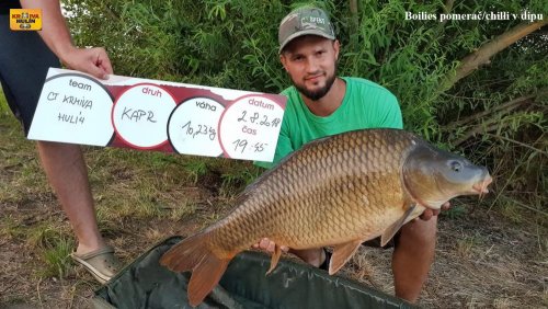 Boilies pomeranč/chilli v dipu
