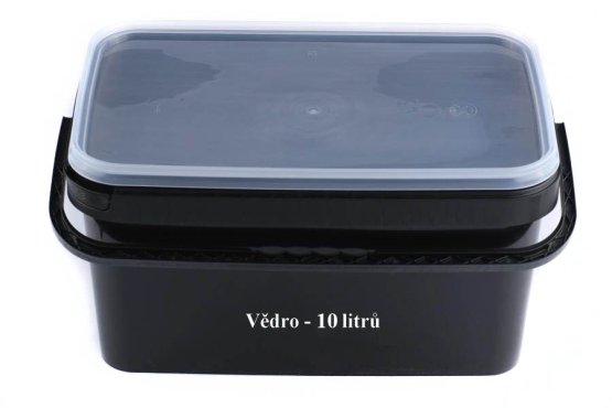 Plastové vědro - Hranaté Černé 10 l (Vyrobeno v ČR, PVHC10-1) | Krmiva Hulín