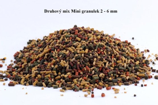 Granule Mini - Mix 13 druhů - Ø 2 - 6 mm - Vyberte balení: 1 kg