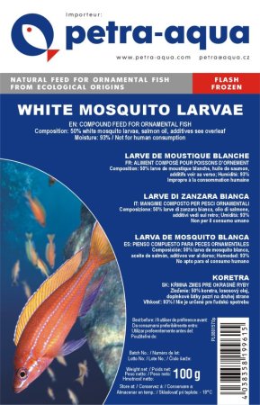 White Mosquito Larvae frozen blister - mrazené koretre (WMLFB-1) | Krmiva Hulín